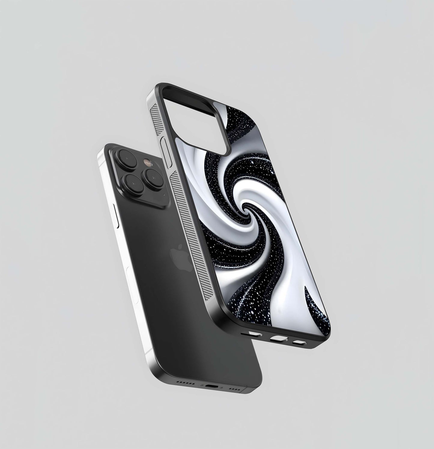 Starlight Monochrome Swirl Glass Case