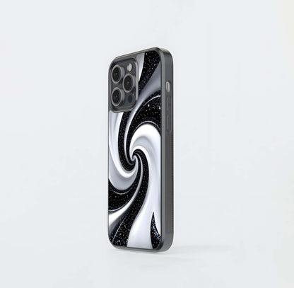 Starlight Monochrome Swirl Glass Case
