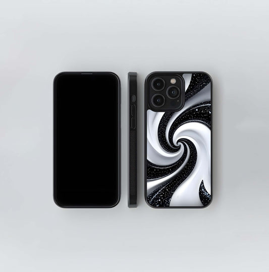 Starlight Monochrome Swirl Glass Case