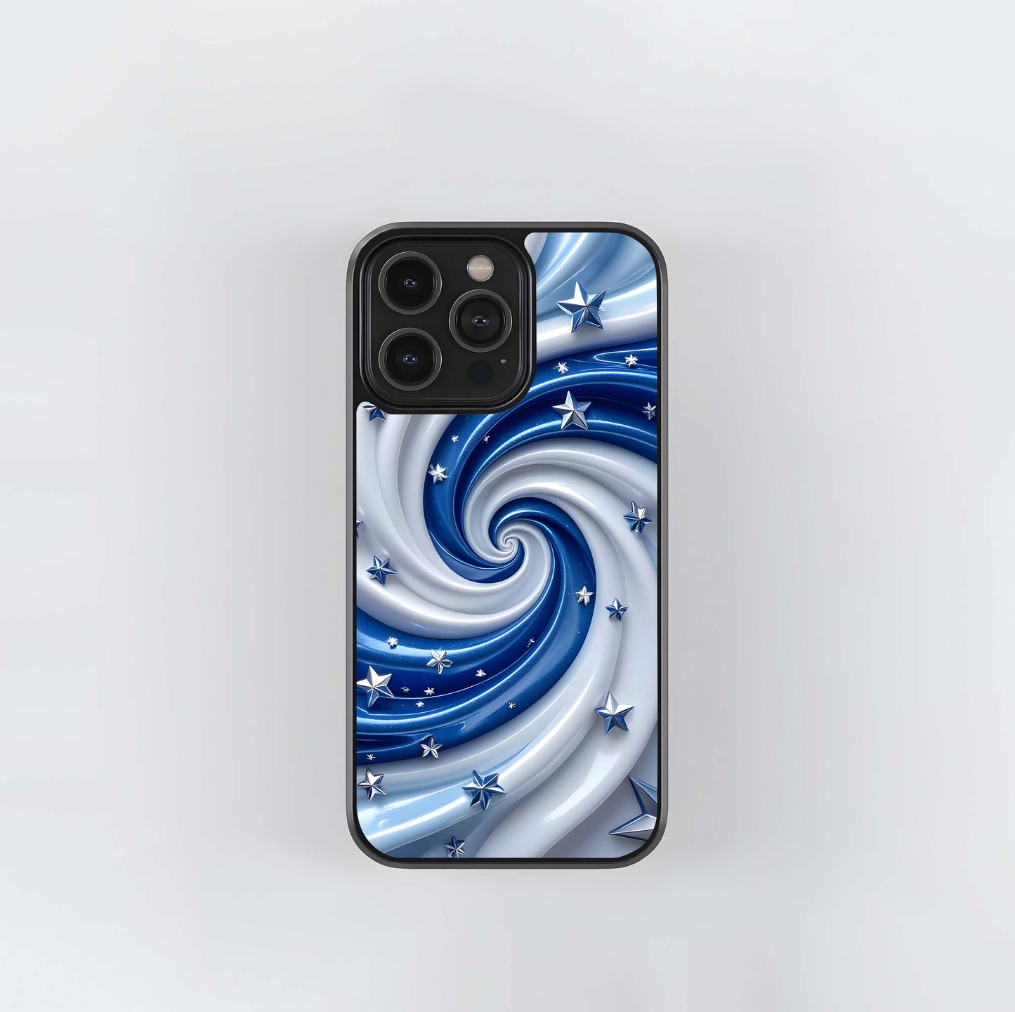 Starry Cream Swirl Glass Case