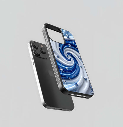 Starry Cream Swirl Glass Case