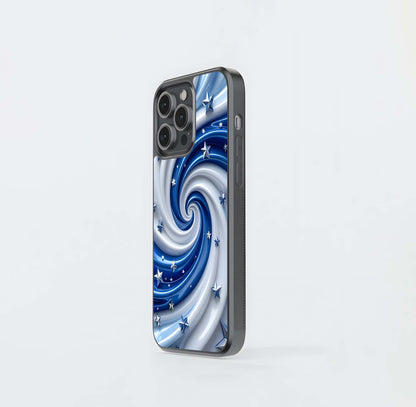 Starry Cream Swirl Glass Case