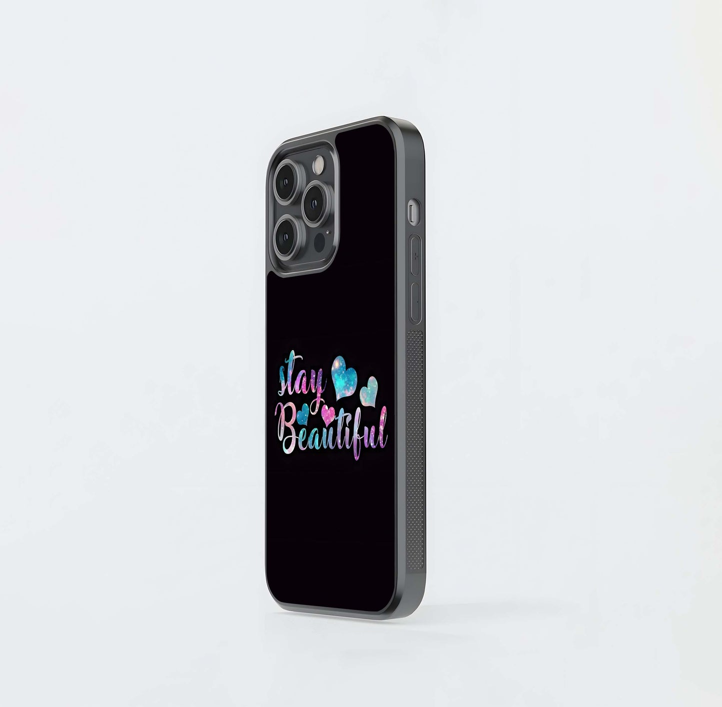 Stay Beautiful Galaxy Glass Case