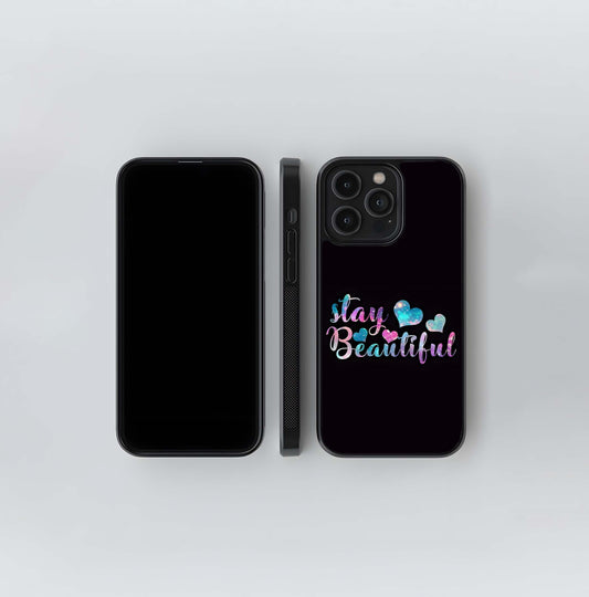 Stay Beautiful Galaxy Glass Case