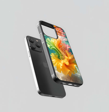 Submerged Silk Bloom Glass Case