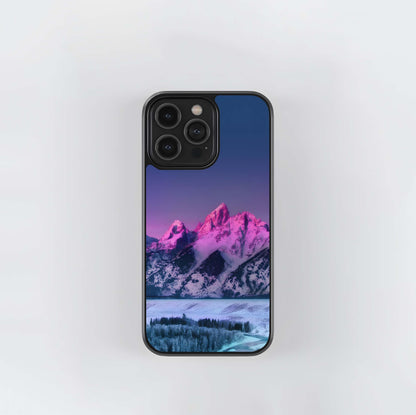 Sun drenched mountains Glass Case