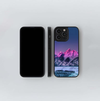 Sun drenched mountains Glass Case