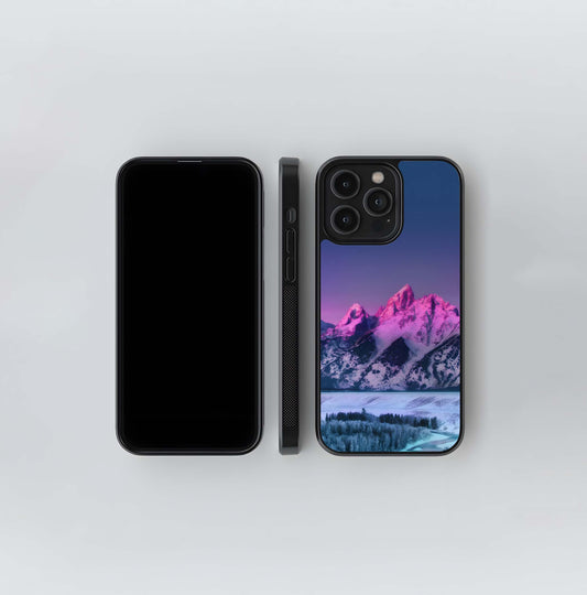 Sun drenched mountains Glass Case