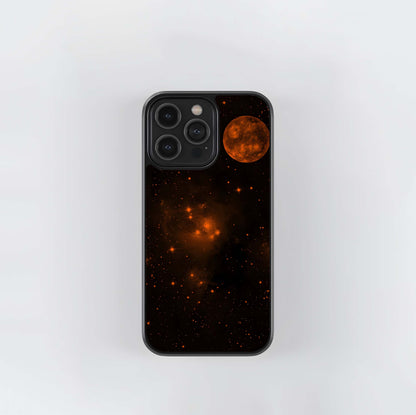Amber Moon Sky Glass Case