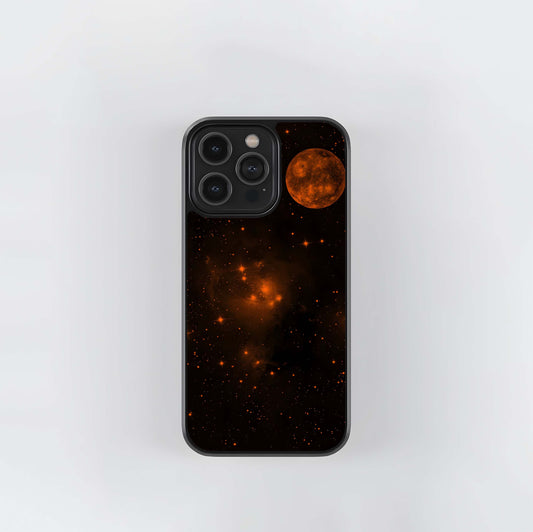 Amber Moon Sky Glass Case