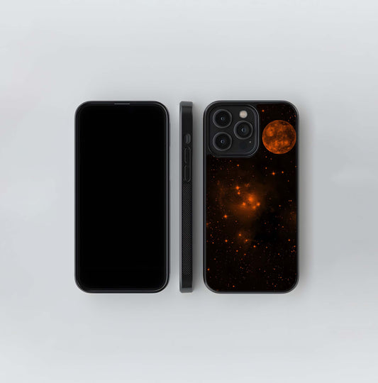 Amber Moon Sky Glass Case