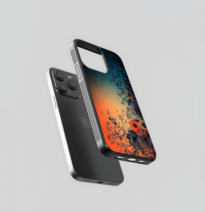 Sunset Botanical Etching Glass Case