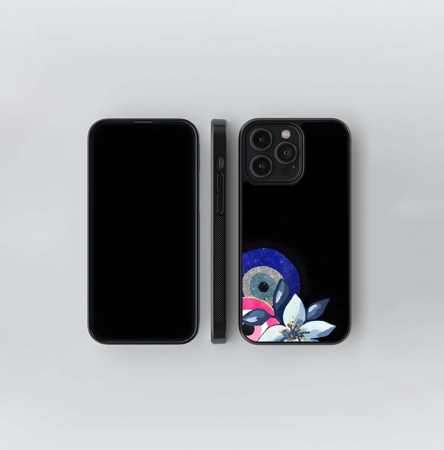 Abstract evil eye Glass Case
