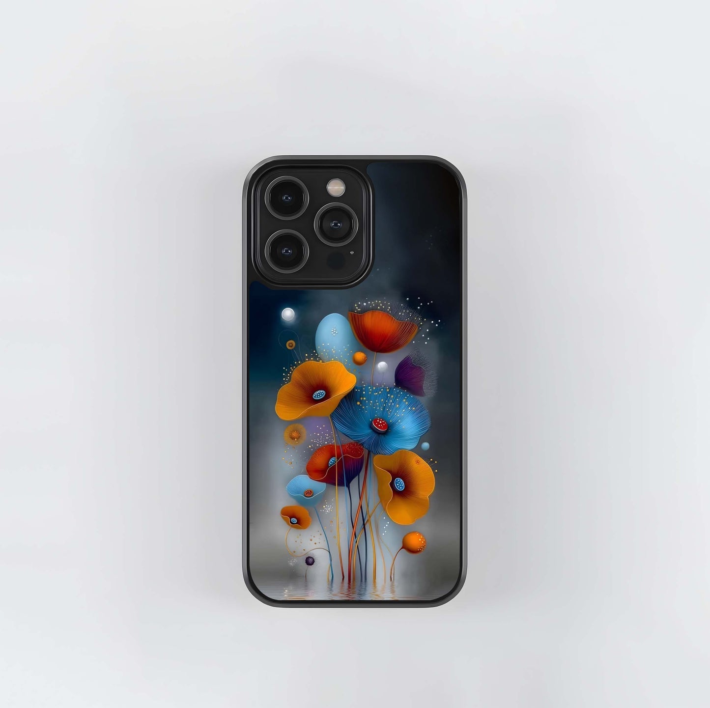 Surreal Poppy Reflections Glass Case