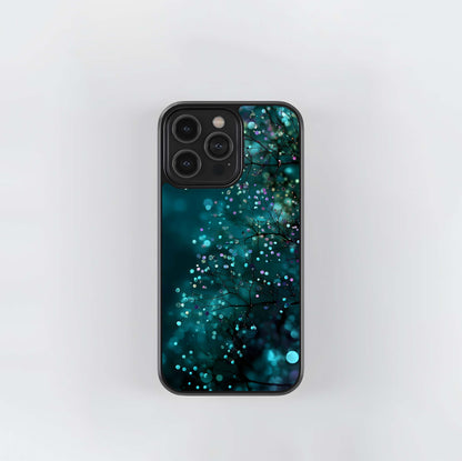 Teal Bokeh Dream Glass Case