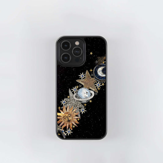 Ocean Blue Abstract Swirl Pattern Glass Case