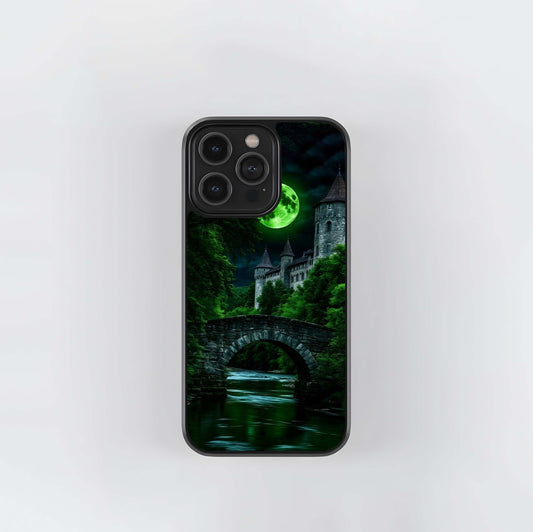 Emerald Moonlight Castle Glass Case