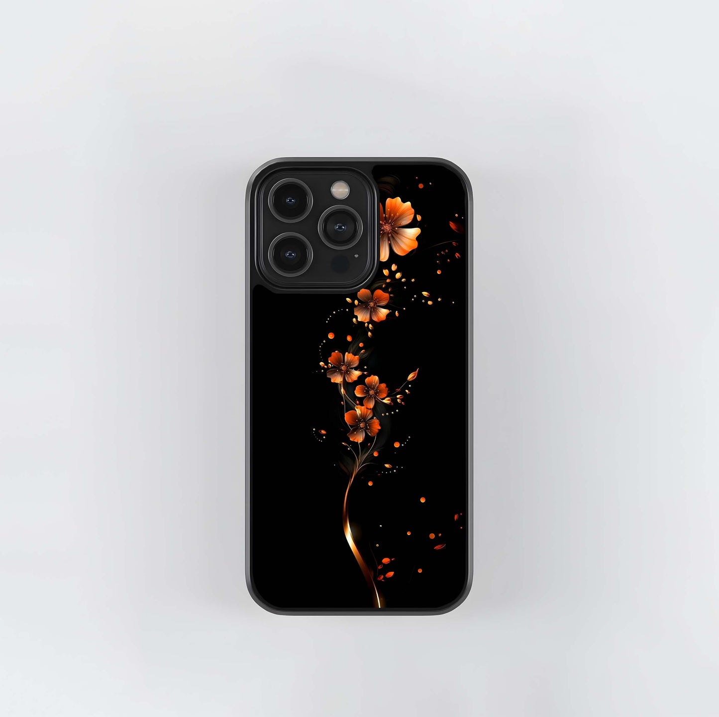 Amber Silk Bloom Glass Case