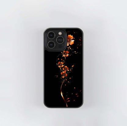 Amber Silk Bloom Glass Case