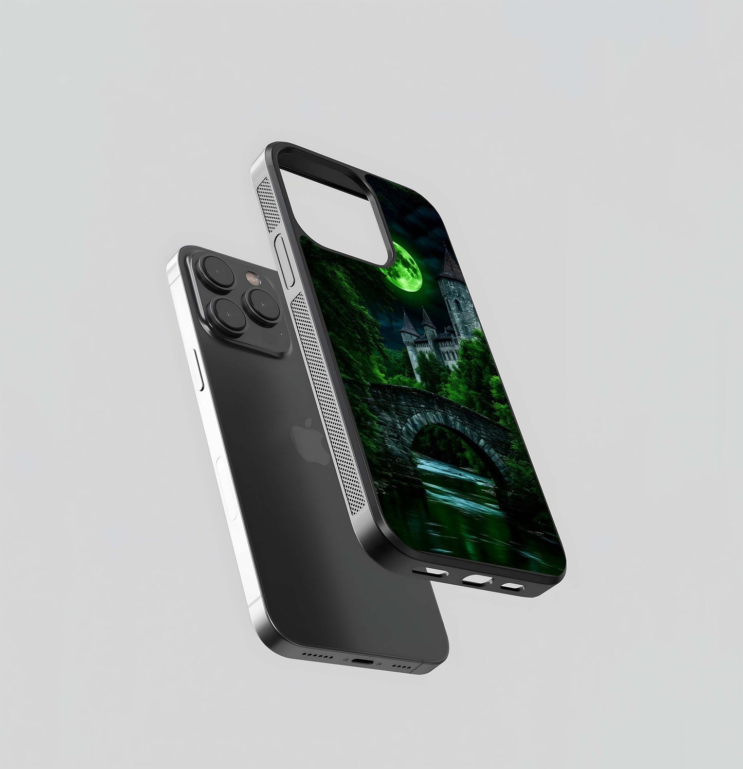 Emerald Moonlight Castle Glass Case