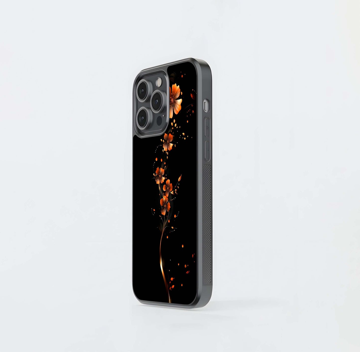 Amber Silk Bloom Glass Case