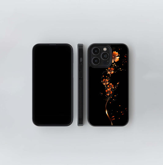 Amber Silk Bloom Glass Case