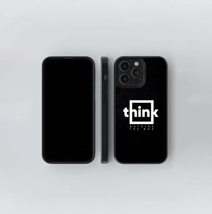 Think Outside the Box Logo Glass Case