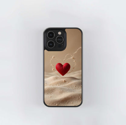 Threaded Heart on Sand Glass Case