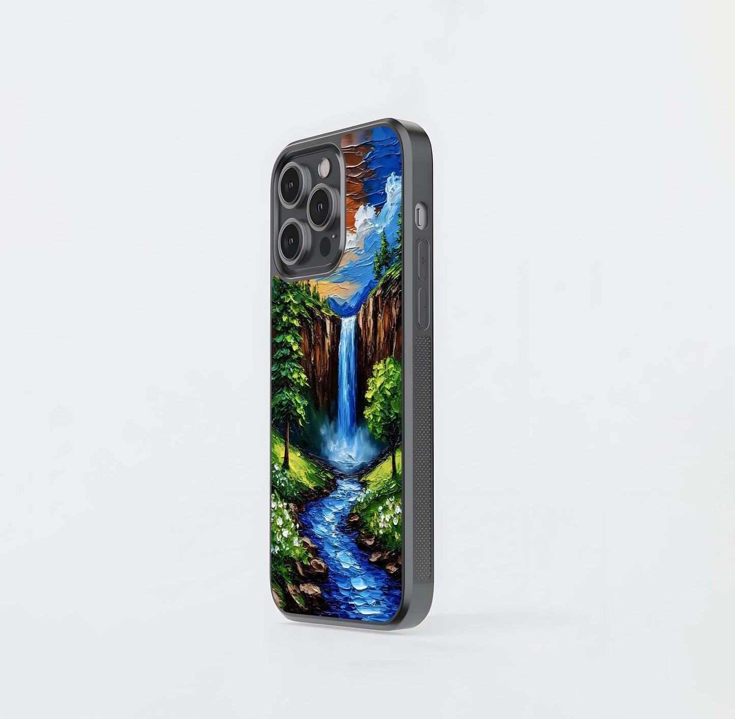 Golden Cascade Glass Case