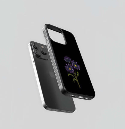 Amethyst Bloom Elegance Glass Case