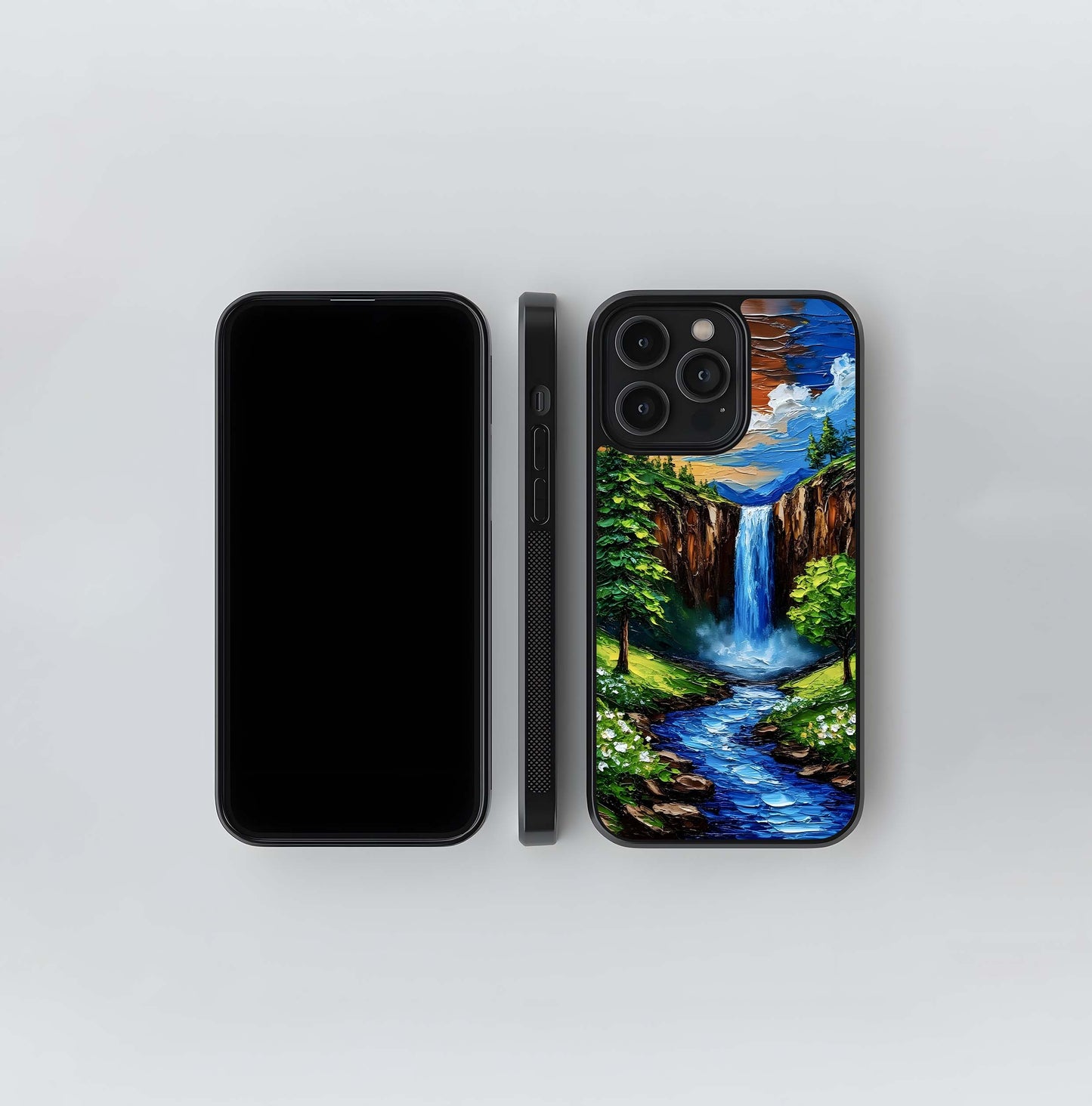 Golden Cascade Glass Case