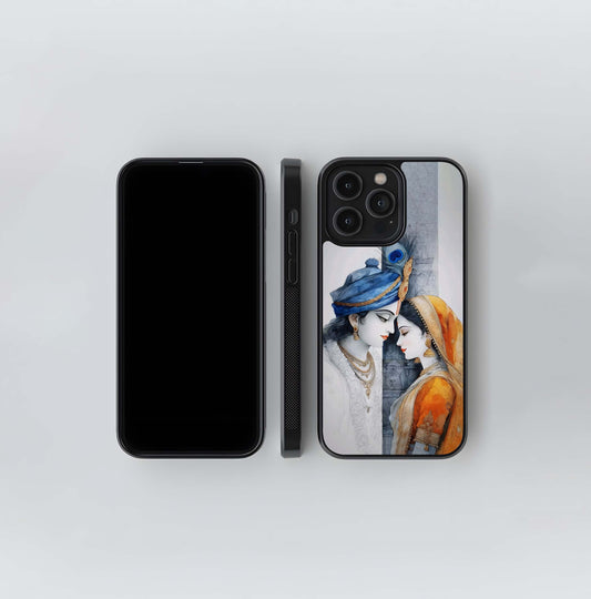 Traditional Art of Radha Krishna Glass Case