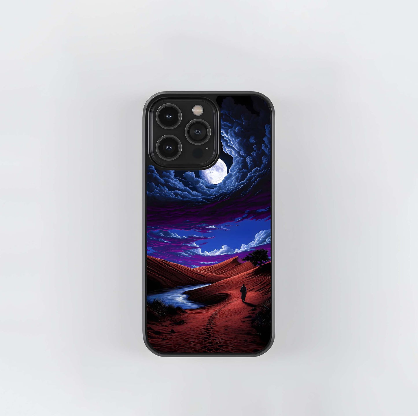Traveler on Mars Moon Glass Case
