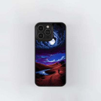 Traveler on Mars Moon Glass Case