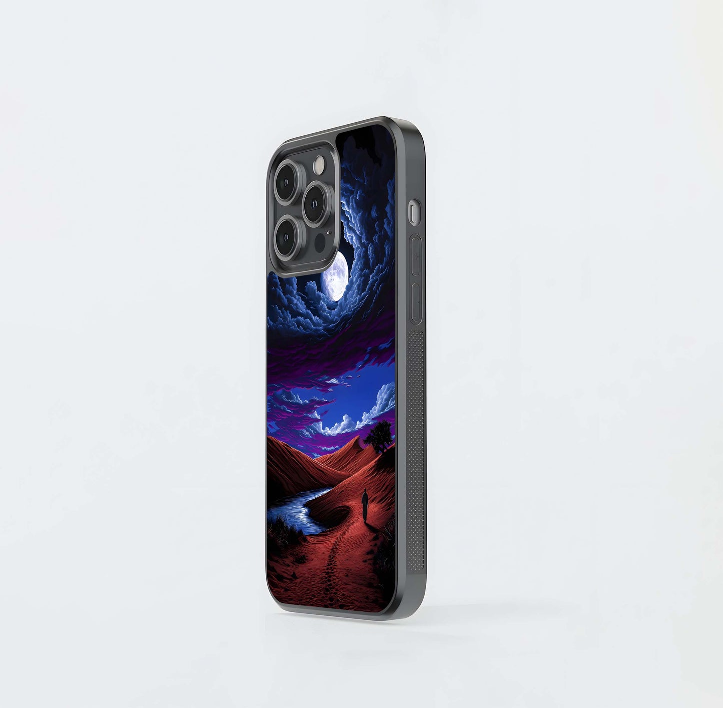 Traveler on Mars Moon Glass Case
