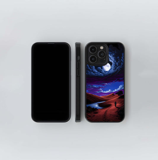 Traveler on Mars Moon Glass Case