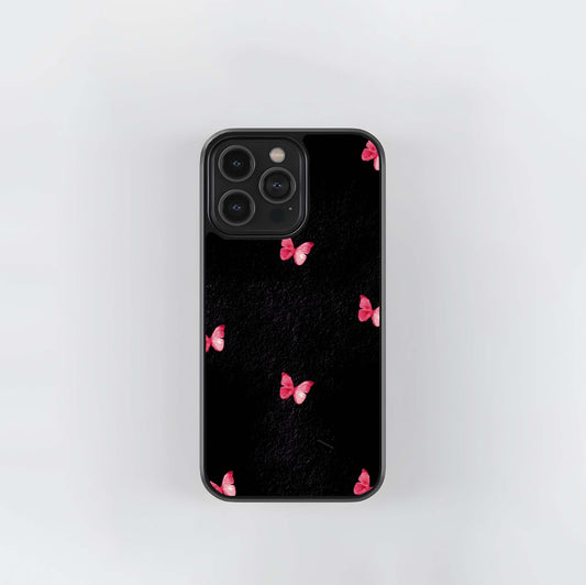 Stamped Petal Butterfly Glass Case