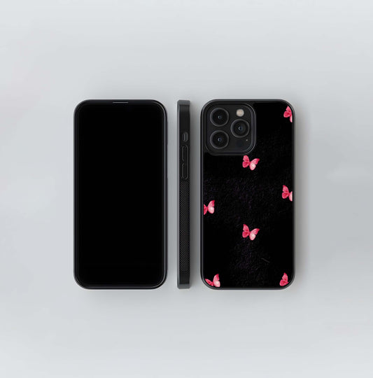 Stamped Petal Butterfly Glass Case