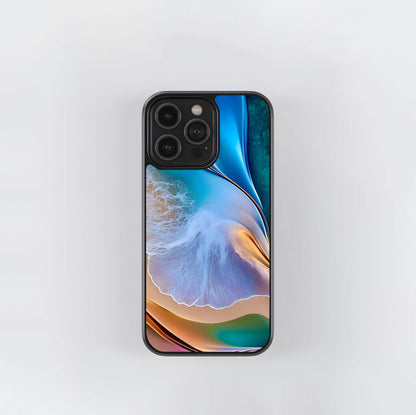 Abstract Ocean Wave Glass Case