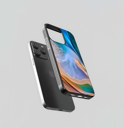 Abstract Ocean Wave Glass Case