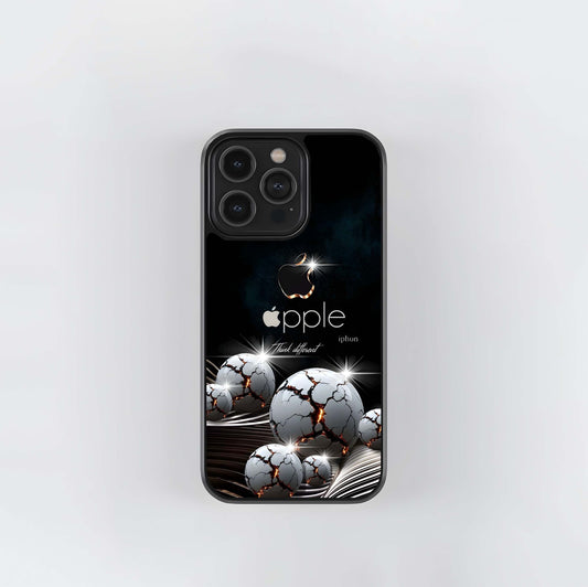 Apple Think Different with Cracked Orbs Glass Case