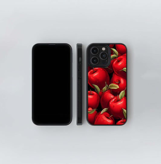 Apple Pattern Glass Case