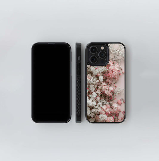 Blush & Ivory Floral Wall Glass Case