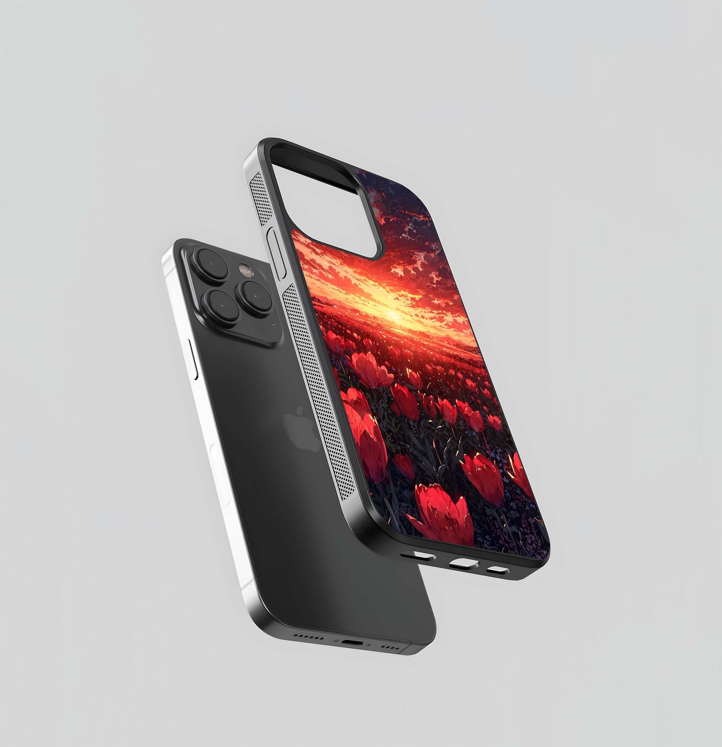 Crimson Field Sunset Glass Case