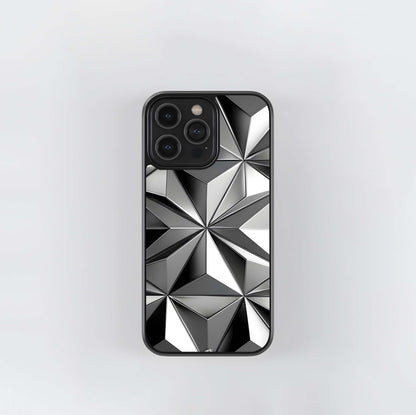 Chrome Star Geometry Glass Case