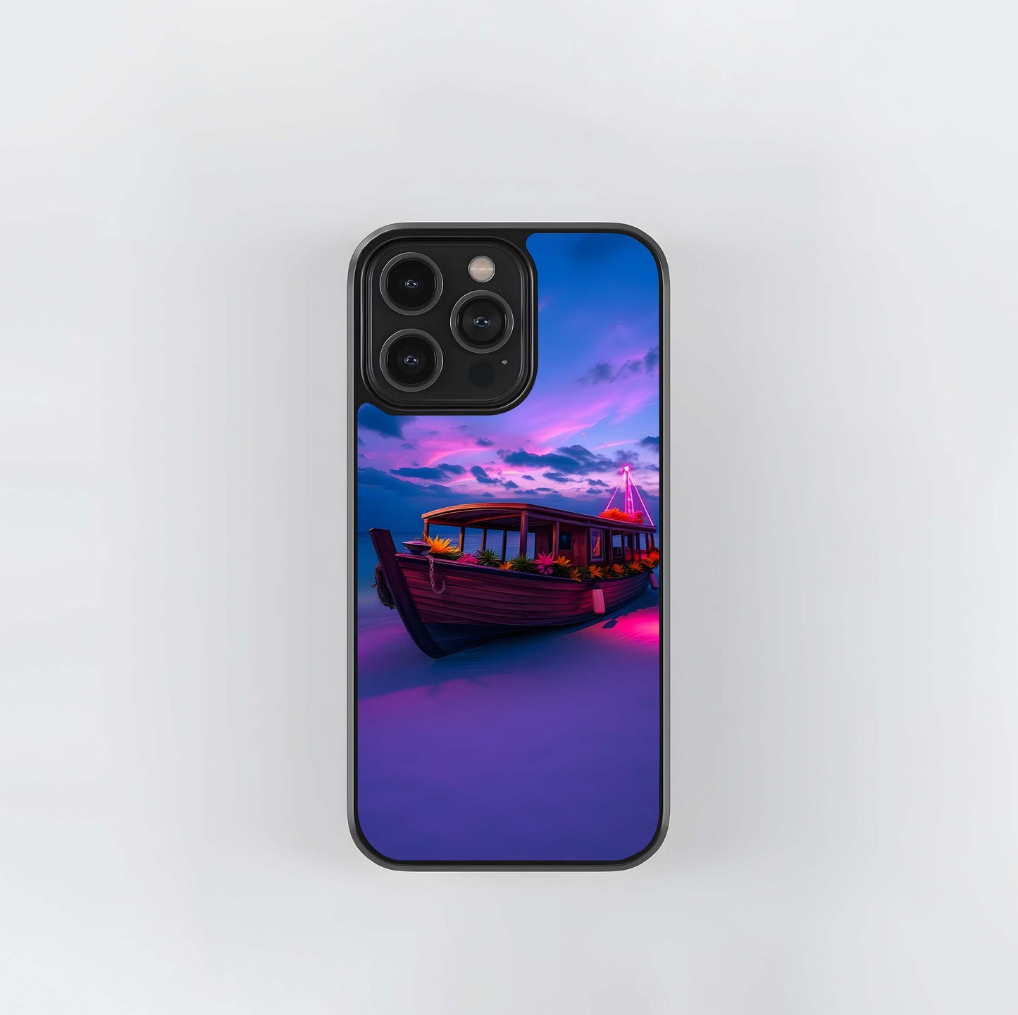 Tropical Neon Twilight Glass Case