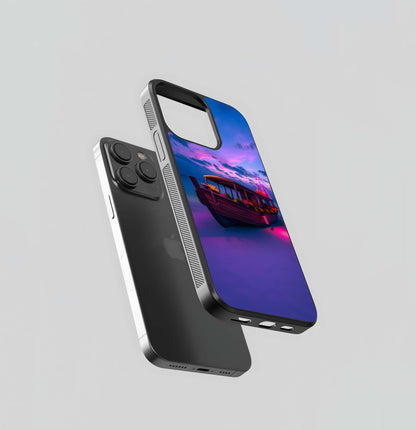 Tropical Neon Twilight Glass Case