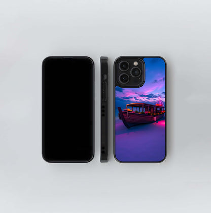 Tropical Neon Twilight Glass Case
