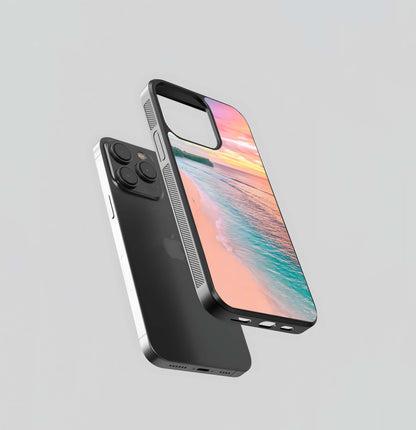 Tropical Sunset Beachscape Glass Case