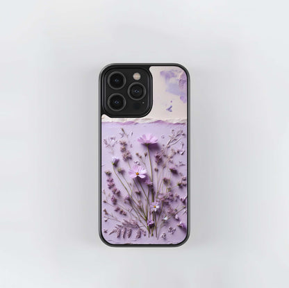 Aesthetic Yellow Doodle Collage Glass Case